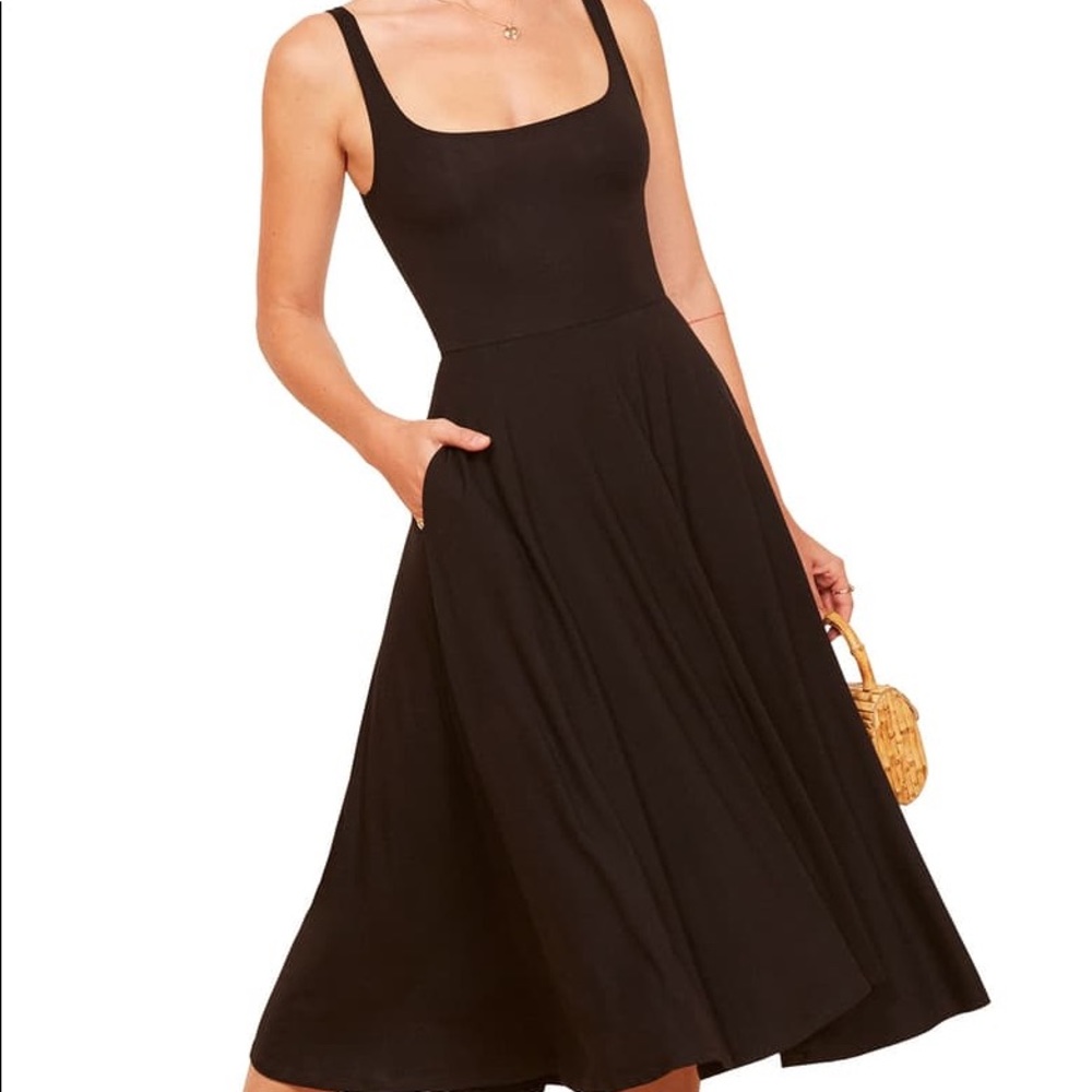 Reformation Rou Midi Fit & Flare Dress